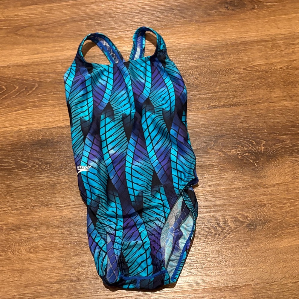 Speedo Vibrant Blue and Black Swimsuit
